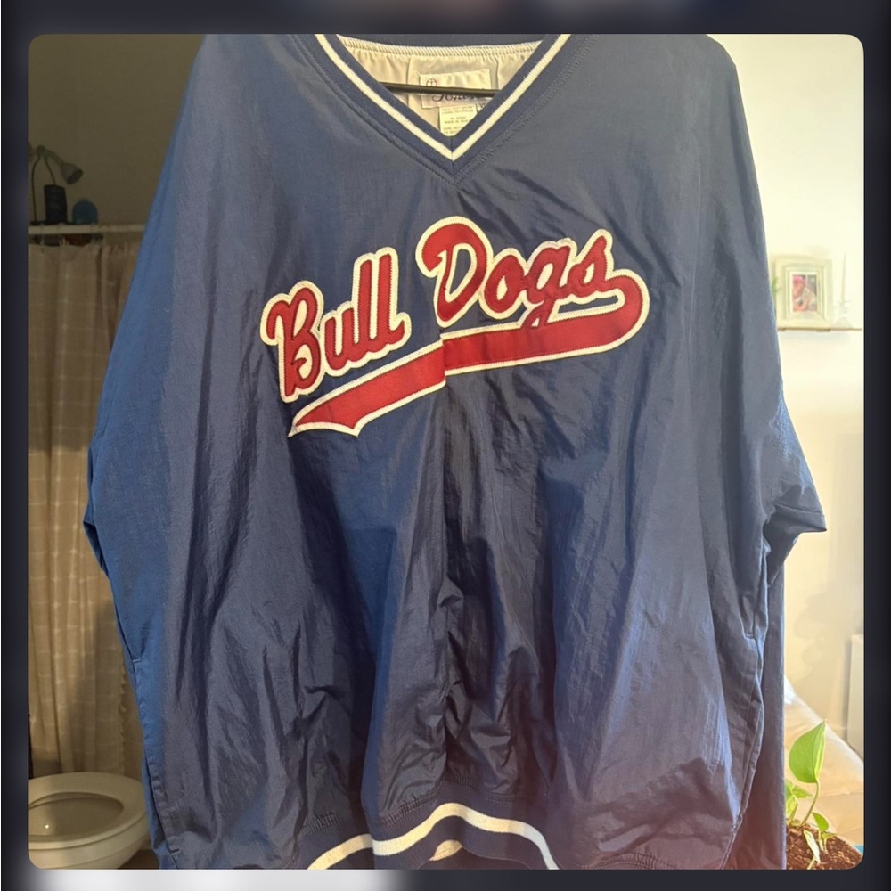 Bull Dogs Blue V-Neck Pullover